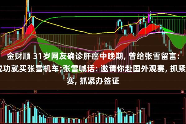 金财顺 31岁网友确诊肝癌中晚期, 曾给张雪留言: 抗癌成功就买张雪机车;张雪喊话: 邀请你赴国外观赛, 抓紧办签证