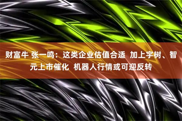 财富牛 张一鸣：这类企业估值合适  加上宇树、智元上市催化  机器人行情或可迎反转